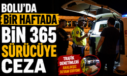 Bolu'da bir haftada bin 365 sürücüye ceza