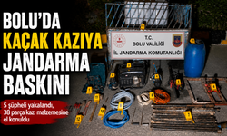 Bolu’da kaçak kazıya jandarma baskını