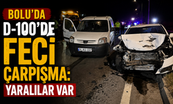 Bolu’da D-100’de feci çarpışma: Yaralılar var