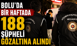 Bolu'da bir haftada 188 şüpheli gözaltına alındı