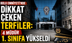 Bolu Emniyeti’nde dikkat çeken terfiler: 4 müdür 1. sınıfa yükseldi