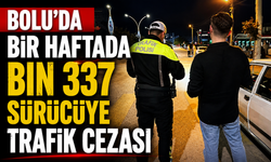 Bolu'da bir haftada bin 337 sürücüye trafik cezası
