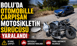 Bolu'da otomobille çarpışan motosikletin sürücüsü yaralandı