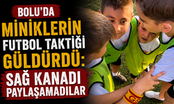 Bolu’da miniklerin futbol taktiği güldürdü: Sağ kanadı paylaşamadılar