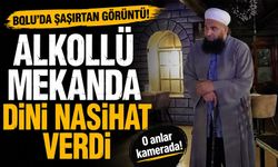 Bolu'da alkollü mekanda dini nasihat verdi