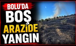Bolu'da boş arazide yangın