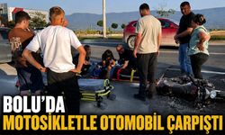 Bolu'da motosikletle otomobil çarpıştı