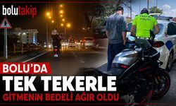 Bolu'da tek tekerle gitmenin bedeli ağır oldu
