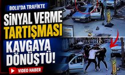 Bolu'da trafikte 'sinyal verme' tartışması kavgaya dönüştü