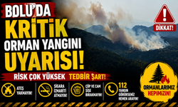 Bolu'da kritik orman yangını uyarısı