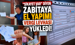 "Şikayet var" diyen zabıtaya el yapımı "vergi levhası"