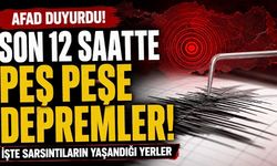 AFAD duyurdu! Son 12 saatte peş peşe depremler: İşte sarsıntıların yaşandığı yerler