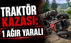 Traktör kazası: 1 ağır yaralı