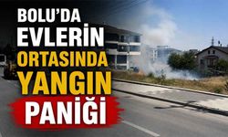Bolu'da evlerin ortasında yangın paniği