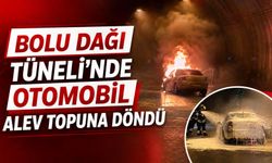 Bolu Dağı Tüneli’nde otomobil alev topuna döndü