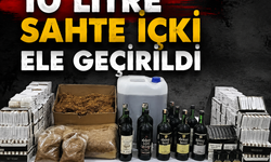 10 LİTRE SAHTE İÇKİ ELE GEÇİRİLDİ