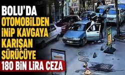 Bolu'da otomobilden inip kavgaya karışan sürücüye 180 bin lira ceza