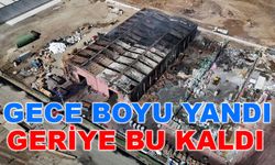 Bolu’da alev alev yanan fabrikadan geriye hurda yığını kaldı