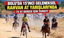 Bolu'da 15'inci geleneksel Rahvan At Yarışları'nda 75 at derece için yarıştı