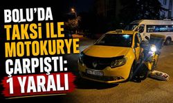 Bolu'da taksi ile motokurye çarpıştı: 1 yaralı