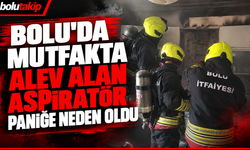 Bolu'da Mutfakta alev alan aspiratör paniğe neden oldu
