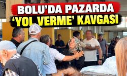 Bolu'da pazarda 'yol verme' kavgası