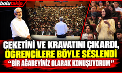 CEKETİNİ VE KRAVATINI ÇIKARDI, ÖĞRENCİLERE BÖYLE SESLENDİ  “BİR AĞABEYİNİZ OLARAK KONUŞUYORUM”