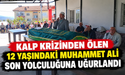 KALP KRİZİNDEN ÖLEN 12 YAŞINDAKİ MUHAMMET ALİ SON YOLCULUĞUNA UĞURLANDI