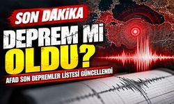 Son Dakika | Deprem mi oldu? AFAD son depremler listesini güncelledi