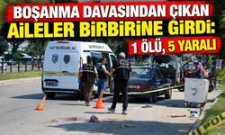 Boşanma davasından çıkan aileler birbirine girdi