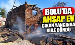 Bolu'da ahşap ev çıkan yangında küle döndü