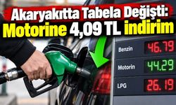 Akaryakıtta Tabela Değişti: Motorine 4,09 TL İndirim