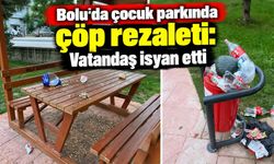 Bolu’da çocuk parkında çöp rezaleti: Vatandaş isyan etti