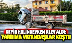 Seyir Halindeyken Alev Aldı: Yardıma Vatandaşlar Koştu