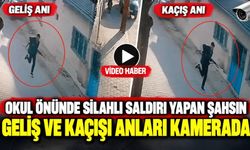 Okul önünde saldırı yapan şahsın geliş ve kaçışı anları kamerada