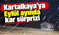 Kartalkaya’ya Eylül ayında kar sürprizi