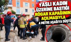 Yaşlı kadın üzerine bastığı rögar kapağının açılmasıyla, 4 metre aşağıya düştü