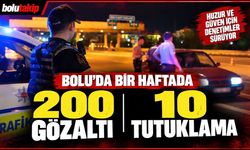 Bolu'da bir haftada 200 gözaltı, 10 tutuklama