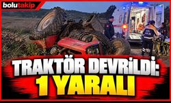 Traktör devrildi: 1 yaralı