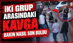 İki grup arasındaki kavga bakın nasıl son buldu
