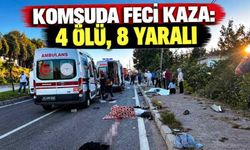 Komşuda feci kaza: 4 ölü, 8 yaralı
