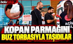 Kopan parmağını buz torbasıyla taşıdılar