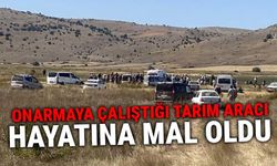 Onarmaya çalıştığı tarım aracı ölümüne sebep oldu