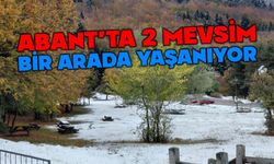 Bolu'nun doğa harikası Abant’ta sonbahar ve kış bir arada