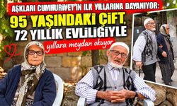 Aşkları Cumhuriyet'in ilk yıllarına dayanıyor: 95 yaşındaki çift, 72 yıllık evliliğiyle yıllara meydana okuyor