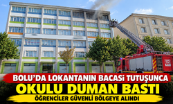 BOLU’DA LOKANTANIN BACASI TUTUŞUNCA OKULU DUMAN BASTI