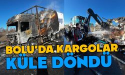 Bolu'da kargolar küle döndü
