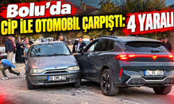 Bolu’da cip ile otomobil çarpıştı: 4 yaralı