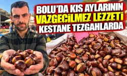 Bolu'da kış aylarının vazgeçilmez lezzeti kestane tezgahlarda