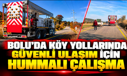 Bolu’da köy yollarında güvenli ulaşım için hummalı çalışma